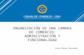 ORGANIZACIÓN DE UNA CAMARA DE COMERCIO: ADMINISTRACIÓN Y FUNCIONALIDAD José Rosas Bernedo.