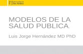 MODELOS DE LA SALUD PUBLICA. Luis Jorge Hernández MD PhD.
