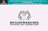 REGISTRADURIA DELEGADA PARA EL REGISTRO CIVIL Y LA IDENTIFICACIÓN Unidad de Atención a Población Vulnerable -UDAPV.