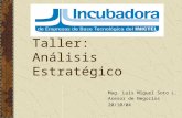 Taller: Análisis Estratégico Mag. Luis Miguel Soto L. Asesor de Negocios 20/10/04.