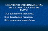 CONTEXTO INTERNACIONAL DE LA REVOLUCIÓN DE MAYO. 1)La Revolución Industrial. 2)La Revolución Francesa. 3)La expansión napoleónica.
