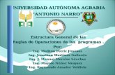 UNIVERSIDAD AUTÓNOMA AGRARIA “ANTONIO NARRO ” Estructura General de las Estructura General de las Reglas de Operaciones de los programas. Reglas de Operaciones.