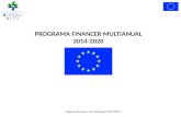 Programa financer UE multianual 2014-2020 PROGRAMA FINANCER MULTIANUAL 2014-2020