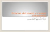 Precios del suelo y cargas urbanístas Jorge Iván González Universidad Nacional - SDP.