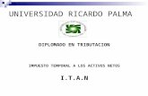 UNIVERSIDAD RICARDO PALMA DIPLOMADO EN TRIBUTACION IMPUESTO TEMPORAL A LOS ACTIVOS NETOS I.T.A.N.