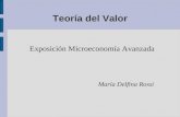 Teoría del Valor Exposición Microeconomía Avanzada María Delfina Rossi.