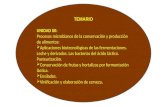 TEMARIO UNIDAD XII: Procesos microbianos de la conservación y producción de alimentos:  Aplicaciones biotecnológicas de las fermentaciones. Leche y derivados.