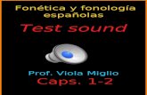 1 Fonética y fonología españolas Test sound Prof. Viola Miglio Caps. 1-2.