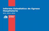 Informe Estadístico de Egreso Hospitalario 2011, 2012 y 2013.