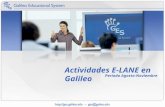 Actividades E-LANE en Galileo Periodo Agosto-Noviembre.