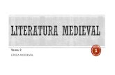 Tema 2 LÍRICA MEDIEVAL 1. Cronología: La Edad Media es un periodo extenso que abarca desde el siglo V hasta el XV. El periodo literario es más reducido: