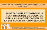 JORNADA DE COOPERACIÓN DESCENTRALIZADA CON ONGD APORTACIONES CONGDN AL II PLAN DIRECTOR DE COOP. DE G.N. Y A LA MODIFICACIÓN DE LA LEY FORAL DE COOPERACIÓN.
