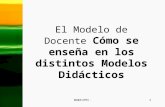 NHBS/MTC.1 El Modelo de Docente Cómo se enseña en los distintos Modelos Didácticos.