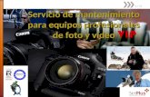 Servicio de mantenimiento para equipos profesionales de foto y vídeo 1 / 15.