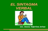 EL SINTAGMA VERBAL Lic. Ivana Tejerina Arias. El Sintagma verbal (SV) ● Es un grupo de palabras organizadas en torno a un verbo. ● Siempre funciona como.