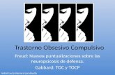 Trastorno Obsesivo Compulsivo Freud: Nuevas puntualizaciones sobre las neuropsicosis de defensa. Gabbard: TOC y TOCP Isabel Lucía Herrera Larotonda.