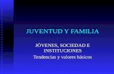 JUVENTUD Y FAMILIA JÓVENES, SOCIEDAD E INSTITUCIONES Tendencias y valores básicos.
