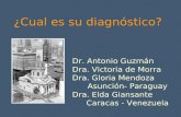 ¿Cual es su diagnóstico? Dr. Antonio Guzmán Dra. Victoria de Morra Dra. Gloria Mendoza Asunción- Paraguay Dra. Elda Giansante Caracas - Venezuela.