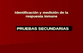 Identificación y medición de la respuesta inmune PRUEBAS SECUNDARIAS.