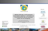 Apoyan : III Cumbre Mundial de Regiones sobre Cambio Climático 20 al 22 de abril Montevideo - Uruguay MESA SOLAR: Instrumento innovador público - privado.