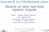 Prof. Julián Pérez García Grupo TRANSPORTADE Instituto de Predicción Económica “L.R.Klein” – Centro Stone Universidad Autónoma de Madrid Jueves 16 de Julio.
