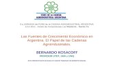 8.a JORNADA del FORO de la CADENA AGROINDUSTRIAL ARGENTINA 1/11/ 2011 - Centro de Convenciones Los Maderos - Santa Fe Las Fuentes de Crecimiento Económico.