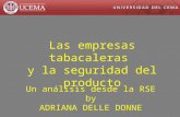 Las empresas tabacaleras y la seguridad del producto Un análisis desde la RSE by ADRIANA DELLE DONNE.
