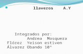 Llaveros A.Y Integrados por: Andrea Mosquera Flórez Yeison estiven Álvarez Obando 10°