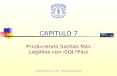 Universidad del Cauca – FIET – Departamento de Sistemas CAPITULO 7 Produciendo Salidas Más Legibles con iSQL*Plus.