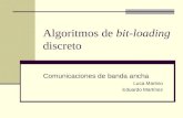 Algoritmos de bit-loading discreto Comunicaciones de banda ancha Luca Martino Eduardo Martínez.