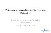 Primeras jornadas de Comercio Exterior Instituto Uruguayo de Derecho Aduanero 25 de mayo de 2012.