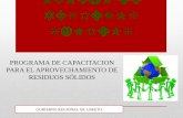 PROGRAMA DE CAPACITACION PARA EL APROVECHAMIENTO DE RESIDUOS SÓLIDOS GOBIERNO REGIONAL DE LORETO.