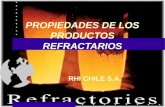 PROPIEDADES DE LOS PRODUCTOS REFRACTARIOS RHI CHILE S.A.
