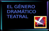 EL GÉNERO DRAMÁTICO TEATRAL. DEFINICIÓN teatralEl género teatral, también llamado dramático, recoge OBRAS LITERARIAS escritas para ser representadas por.