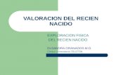 VALORACION DEL RECIEN NACIDO EXPLORACION FISICA DEL RECIEN NACIDO Dr.SANDRA GRANADOS.M.D. Clinica Universitaria TELETON.