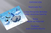 EXPOSICIÓN Realizado Por: Luisa Fernanda Nohaba Leidy veronica Gaviria Tema Nube de Internet Profesor Juan Camilo Osorio.
