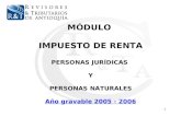 1 MÓDULO IMPUESTO DE RENTA PERSONAS JURÍDICAS Y PERSONAS NATURALES Año gravable 2005 - 2006.