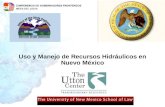 Uso y Manejo de Recursos Hidráulicos en Nuevo México.