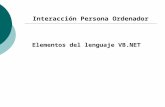 Interacción Persona Ordenador Elementos del lenguaje VB.NET.
