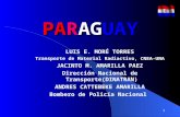1 PARAGUAY LUIS E. MORÉ TORRES Transporte de Material Radiactivo, CNEA-UNA JACINTO M. AMARILLA PAEZ Dirección Nacional de Transporte(DINATRAN) ANDRES CATTEBEKE.