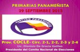Prov. COCLE - Circ. 2-1, 2-2, 2-3 y 2-4 Lic. Dionisio De Gracia Guillen Presidente del Comite Nacional de Elecciones.