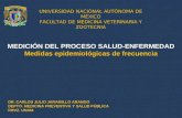 MEDICIÓN DEL PROCESO SALUD-ENFERMEDAD Medidas epidemiológicas de frecuencia DR. CARLOS JULIO JARAMILLO ARANGO DEPTO. MEDICINA PREVENTIVA Y SALUD PÚBLICA.
