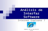 Análisis de Interfaz Software Internet Explorer 7 PEDRO M. DE LA CRUZ MUJICA (ITIS)