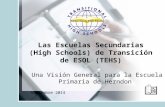Las Escuelas Secundarias (High Schools) de Transición de ESOL (TEHS) Una Visión General para la Escuela Primaria de Herndon Noviembre 2014.