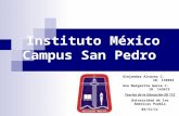 Instituto México Campus San Pedro Alejandra Alvarez C. ID. 139693 Ana Margarita Garza C. ID. 143673 Teorías de la Educación ED 112 Universidad de las Américas.