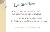 Curso de actualización en Ingeniería de calidad I.V. FASE DE MEDICIÓN II.1. Datos y análisis de proceso Dr. Primitivo Reyes Aguilar / febrero 2009 1.