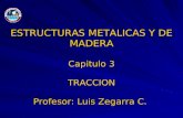 ESTRUCTURAS METALICAS Y DE MADERA Capitulo 3 TRACCION Profesor: Luis Zegarra C.