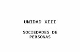 UNIDAD XIII SOCIEDADES DE PERSONAS. SOCIEDAD COLECTIVA ES EL PROTOTIPO DE LAS LLAMADAS SOCIEDADES POR INTERES. CARACTERISTICAS: 1- FUERTE ASCENDENCIA.