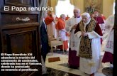 El Papa Benedicto XVI abandona la reunión del consistorio de cardenales, celebrada hoy en el Vaticano, donde ha anunciado su renuncia al pontificado.