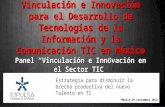 Vinculación e Innovación para el Desarrollo de Tecnologías de la Información y la Comunicación TIC en México Panel “Vinculación e Innovación en el Sector.
